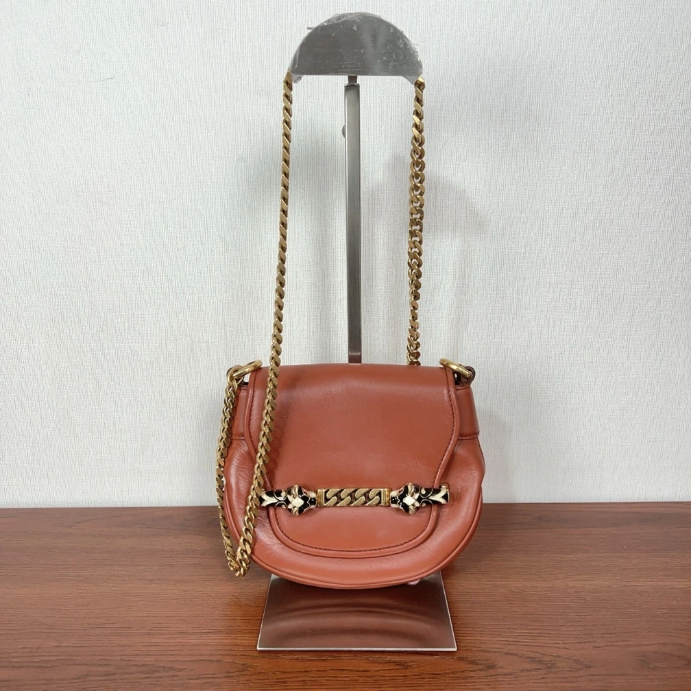 95新 GUCCI/古驰 GUCCI古驰虎头链条包mq089