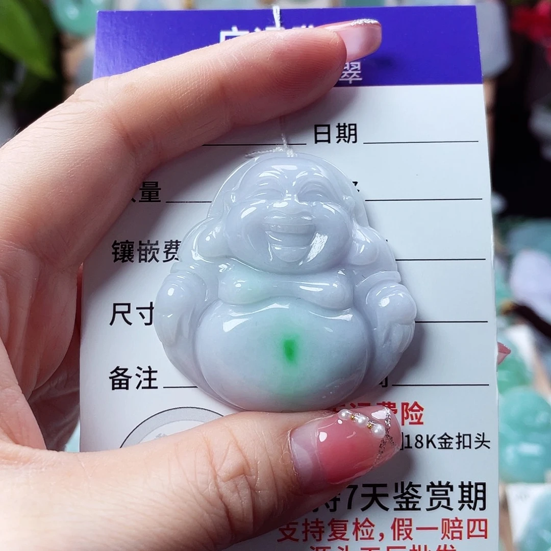 翡翠未镶嵌颈饰佛公16