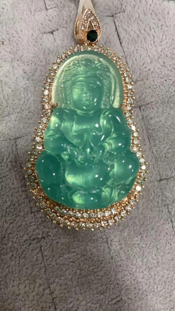 CT2天空蓝观音吊坠