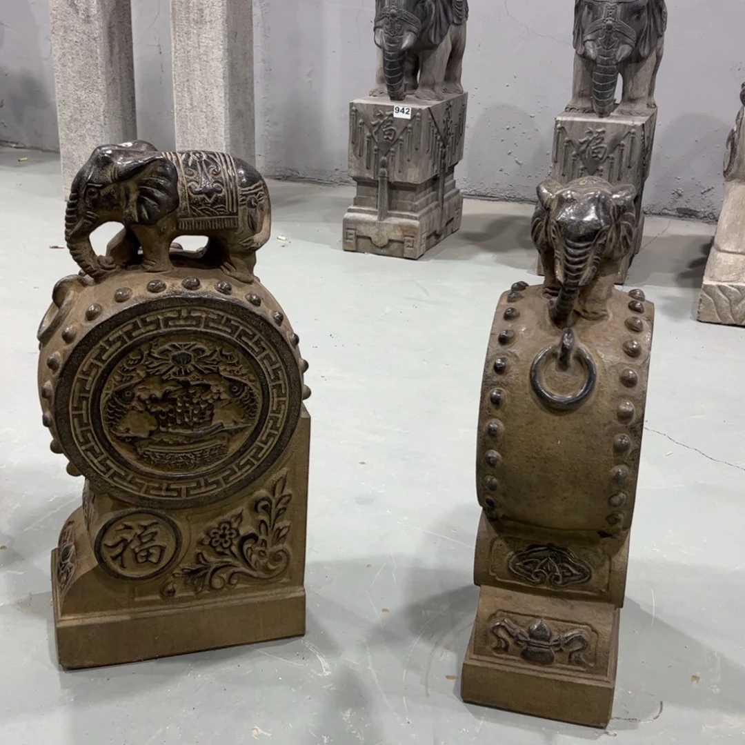 抱鼓石黑青石不包邮