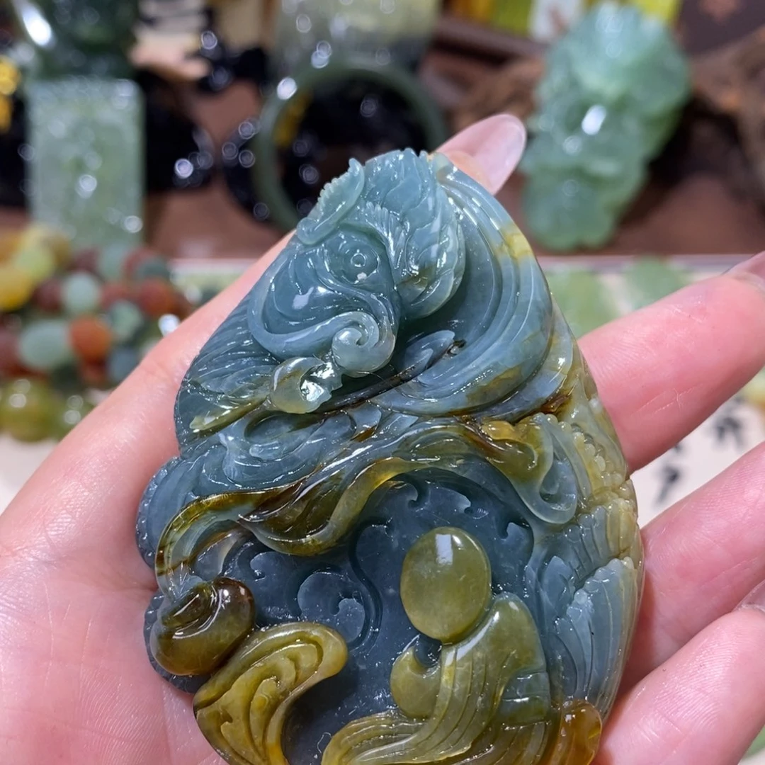 岫玉未镶嵌吊坠(不含链)