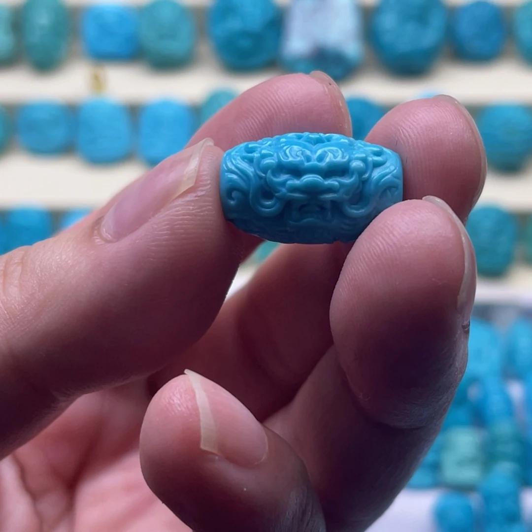 未镶嵌绿松石珠宝奇石卡19-12