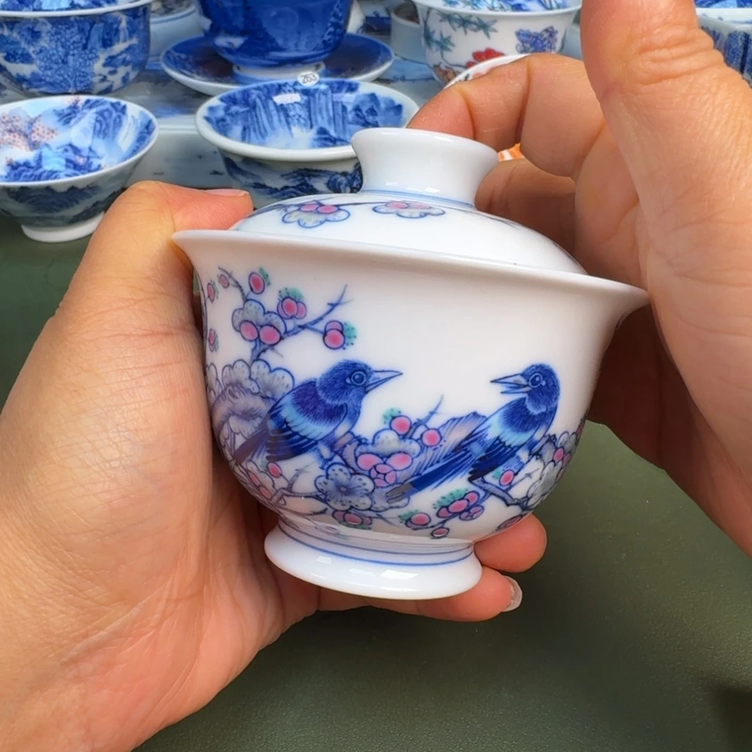 瓷景德镇纯手绘茶具圆圆286