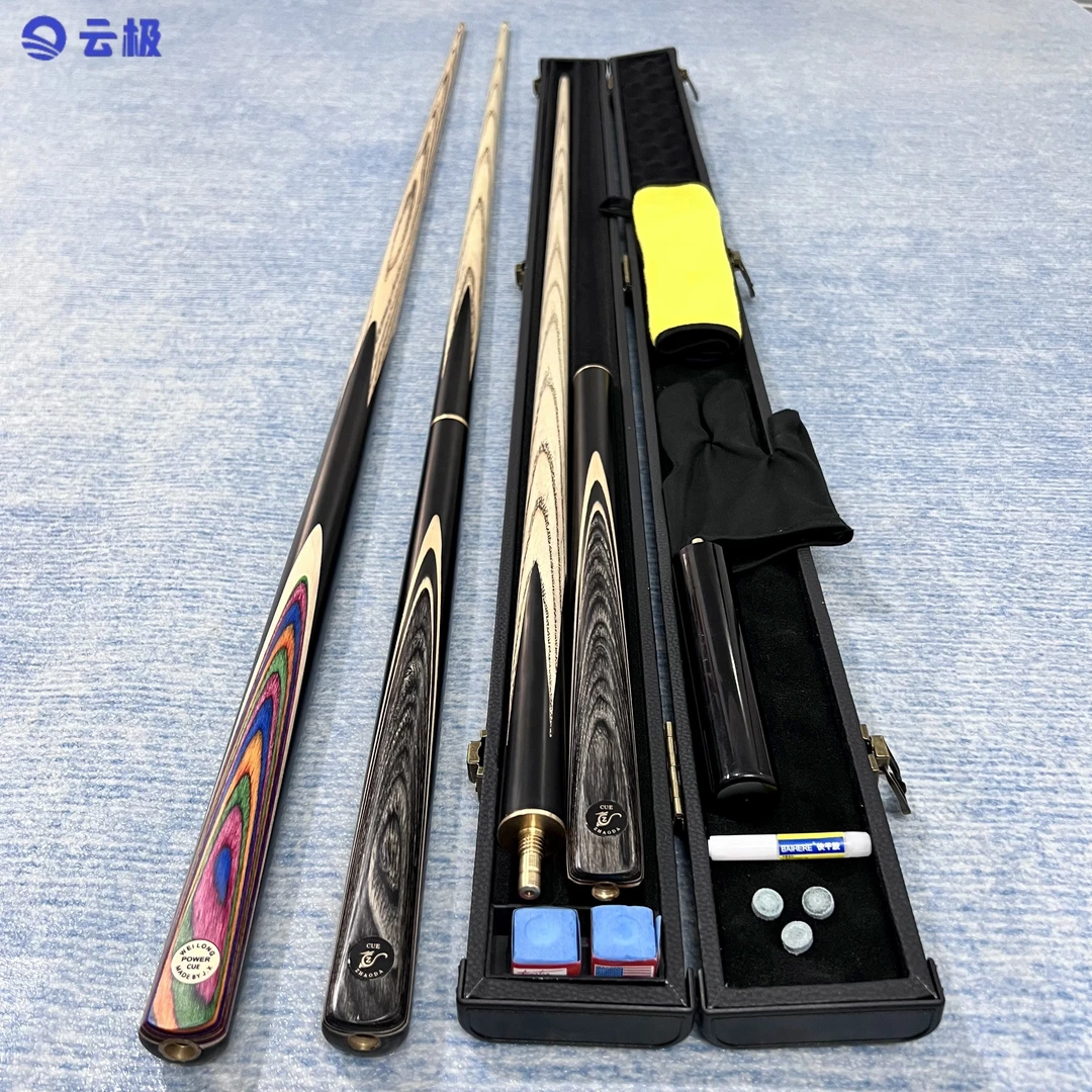 羽墨白蜡木3/4分体中式黑八手工杆台球杆小头斯诺克美式九台球杆