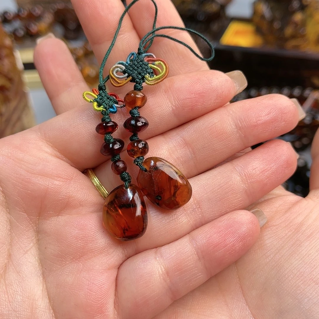 琥珀手链未镶嵌琥珀钥匙链