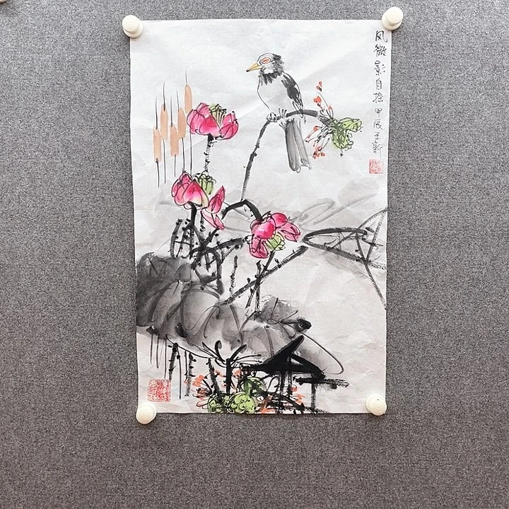 国画2.8平尺水墨作品