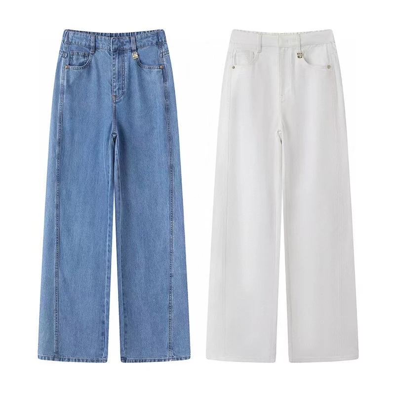 商场同款 2025夏季新品百搭宽松显瘦薄款天丝直筒牛仔裤