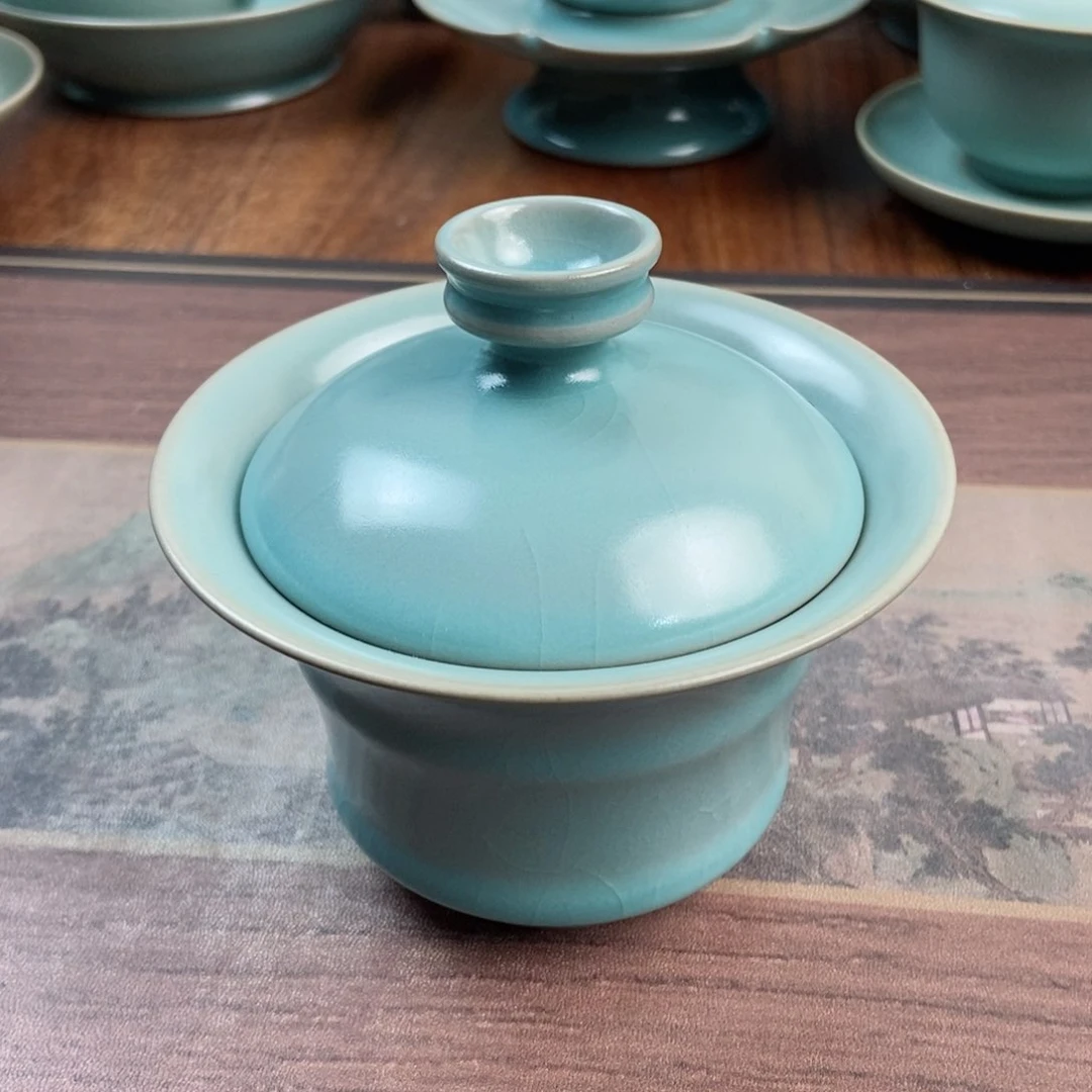 摆件陶原产地原矿汝瓷～茶器