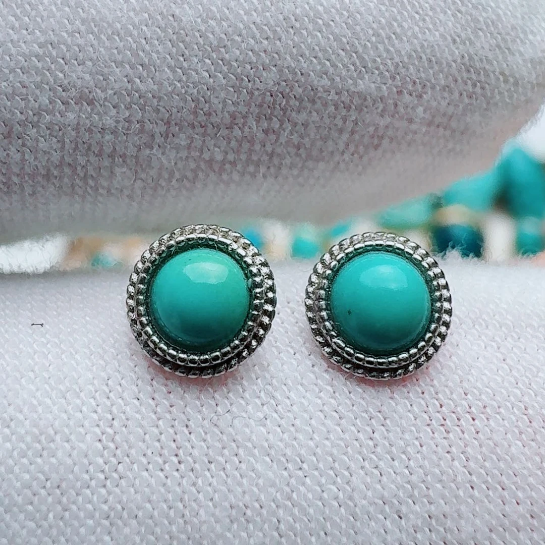 *****银S925镶嵌绿松石珠宝奇石