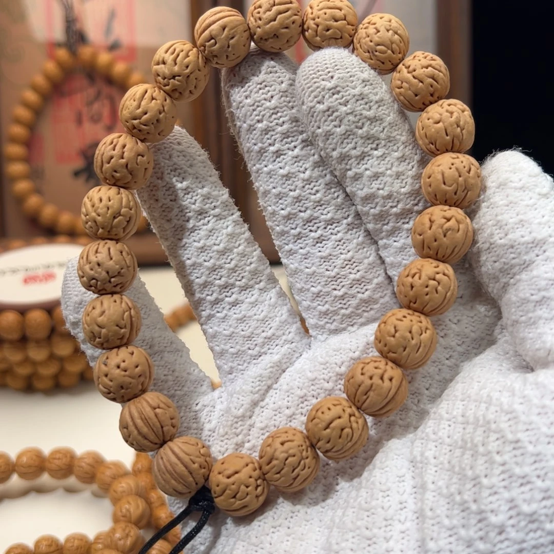 莱***长手串桃核1.3「小粗金」野生肌肉手持