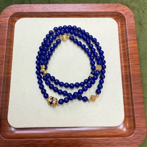 【扶摇青云】天然青金石手串（天然矿物多样性发货）