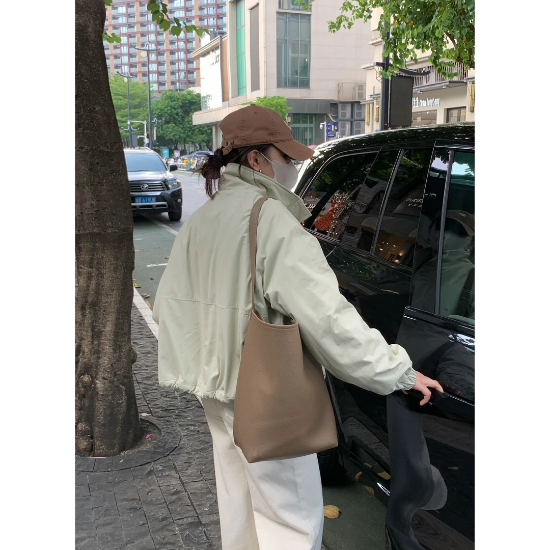 秋冬韩版宽松百搭简约风格立领棉服外套时尚休闲棉衣夹克潮流