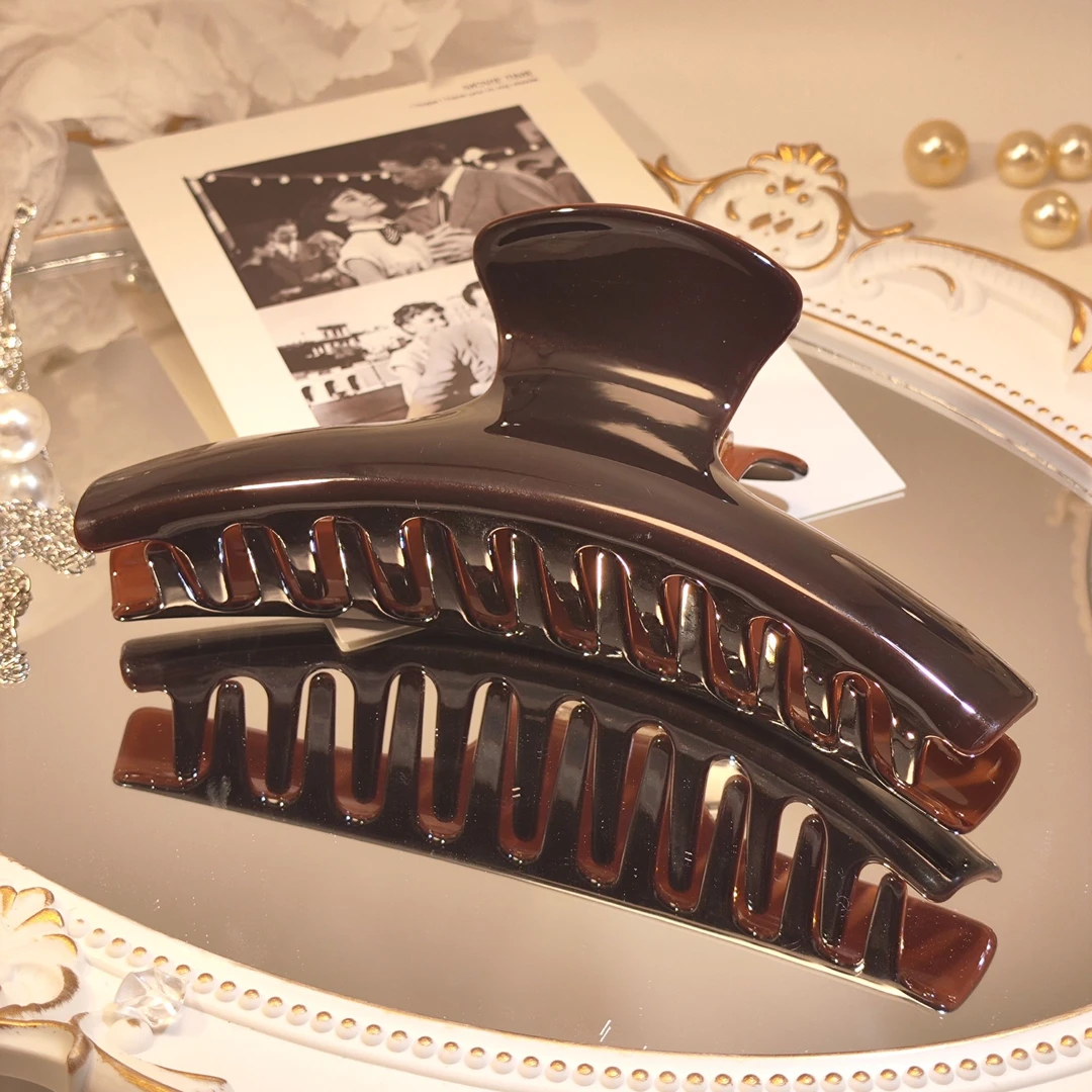 5127新款醋酸赵露思同款高级感人鱼姬发夹后脑勺大号时尚鲨鱼夹