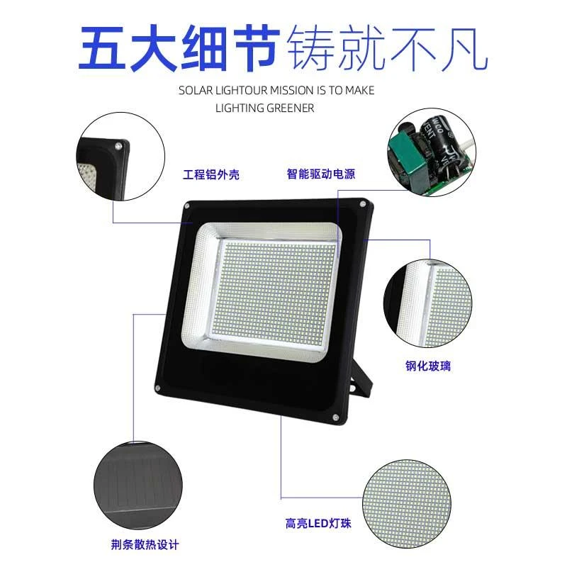 LED投光灯户外防水工厂庭院室外照明灯工地超亮射灯厂房探照强光