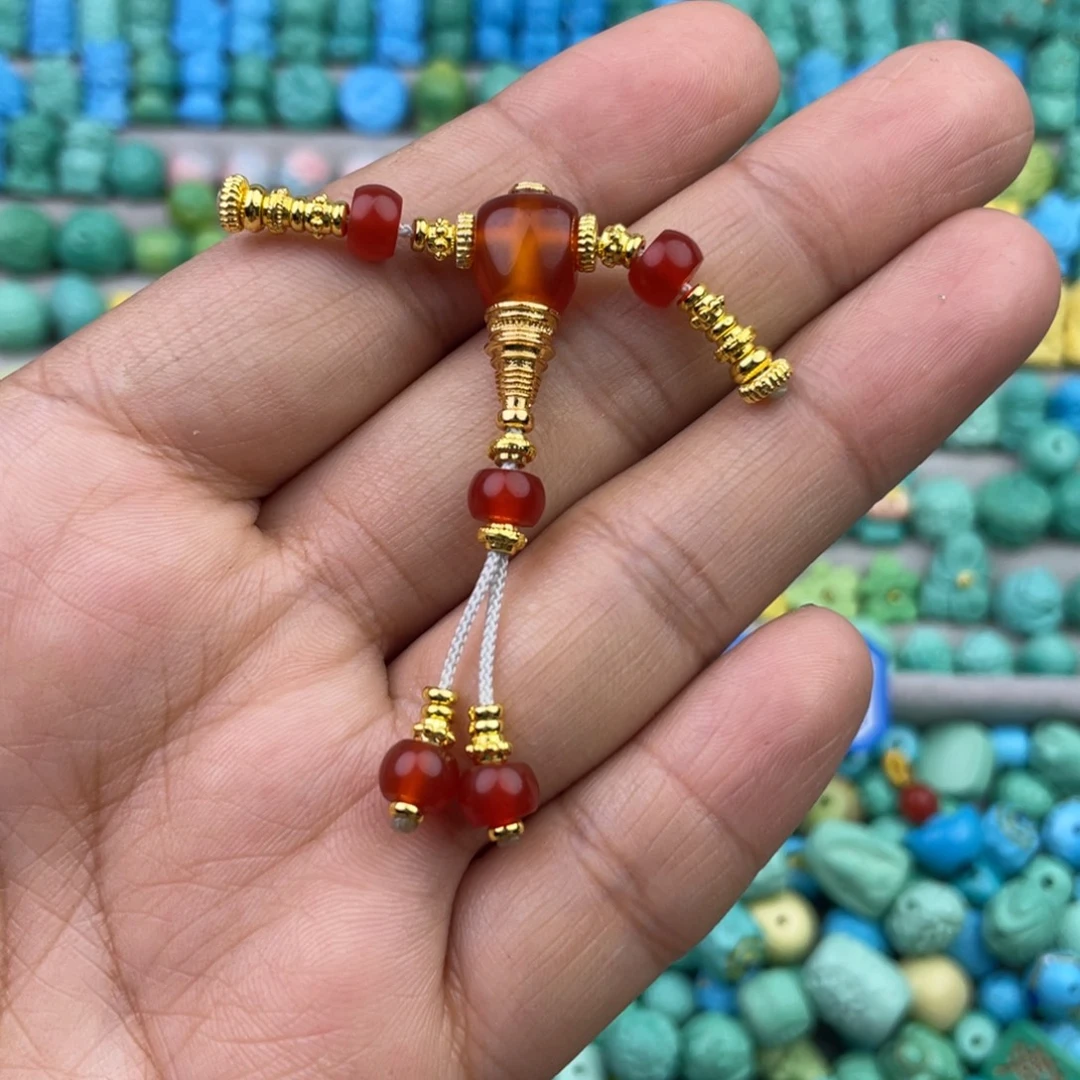 玛瑙/玉髓未镶嵌三通一套