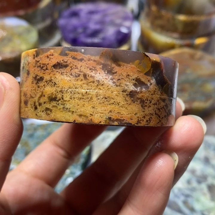 定制玛瑙灵*草圆牌2个