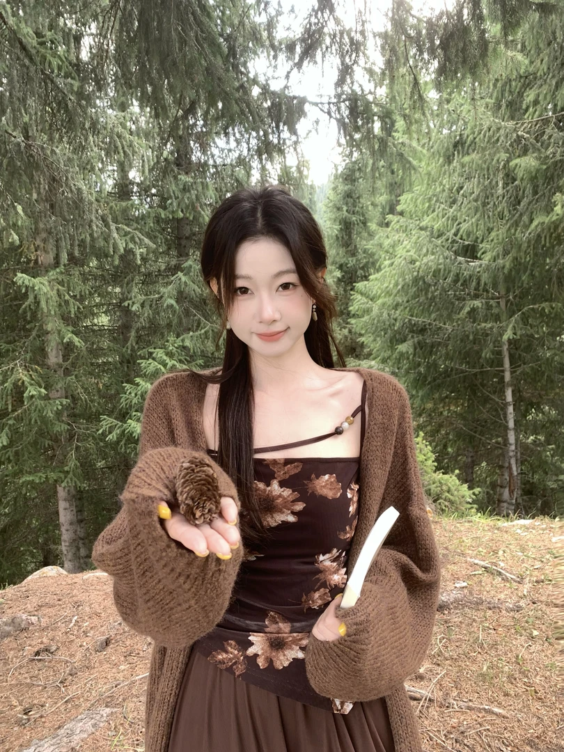EIA一尧【南山南】清冷禅意晕染吊带上衣气质诧寂新中式文艺显瘦女
