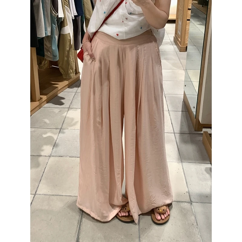 【夏季收官】乌77梨形身材阔腿休闲裤女百搭宽松高腰显瘦长裤