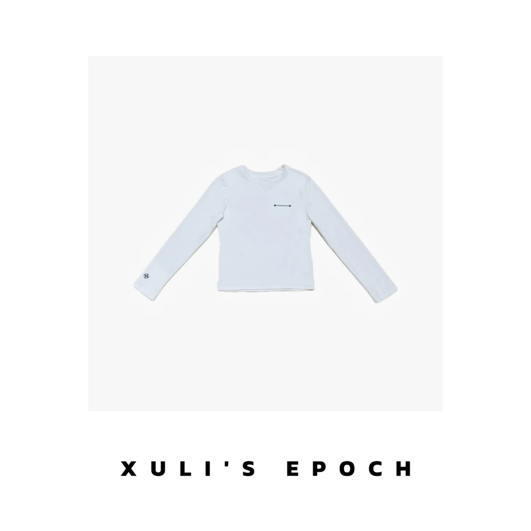 XULI'S EPOCH字母小标袖口绣图长袖T恤·英伦限定·915-2168