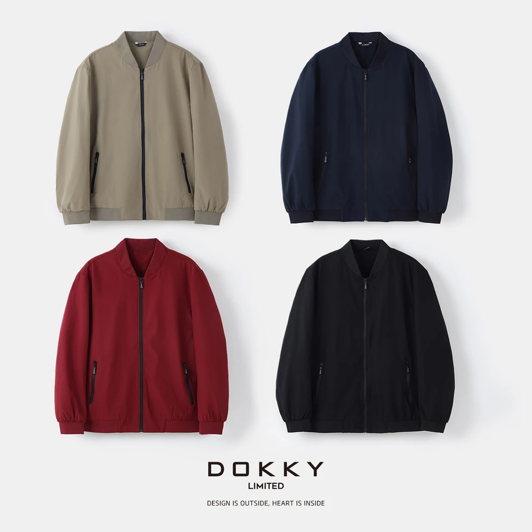 Dokky「男款-布拉德夹克」超五防.时髦休闲.利落有型.棒球领外套