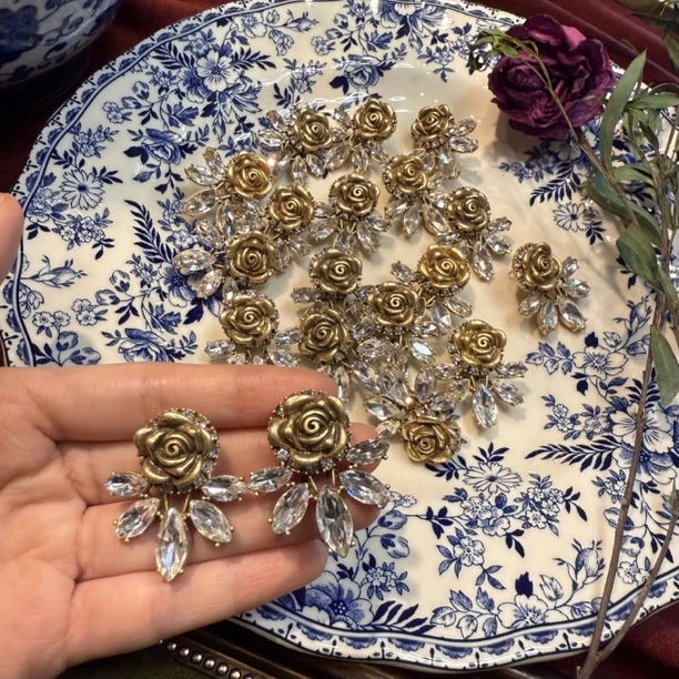 铜合金仿水晶耳饰 【1090】SusuOcean经典珍藏