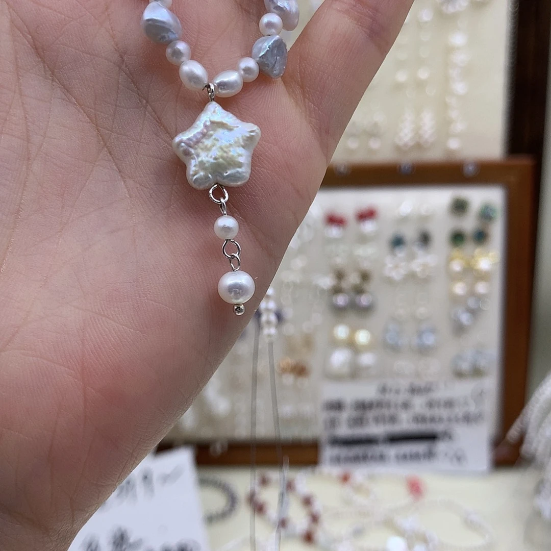 耳饰淡水珍珠银S925镶嵌