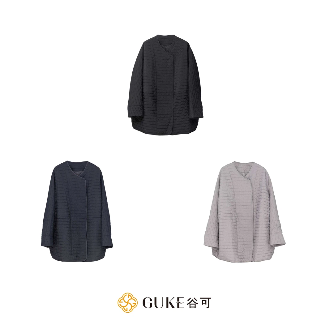 GKE/谷可TM59三色简约棉服秋冬新款时尚简约休闲棉服慵懒风外套女