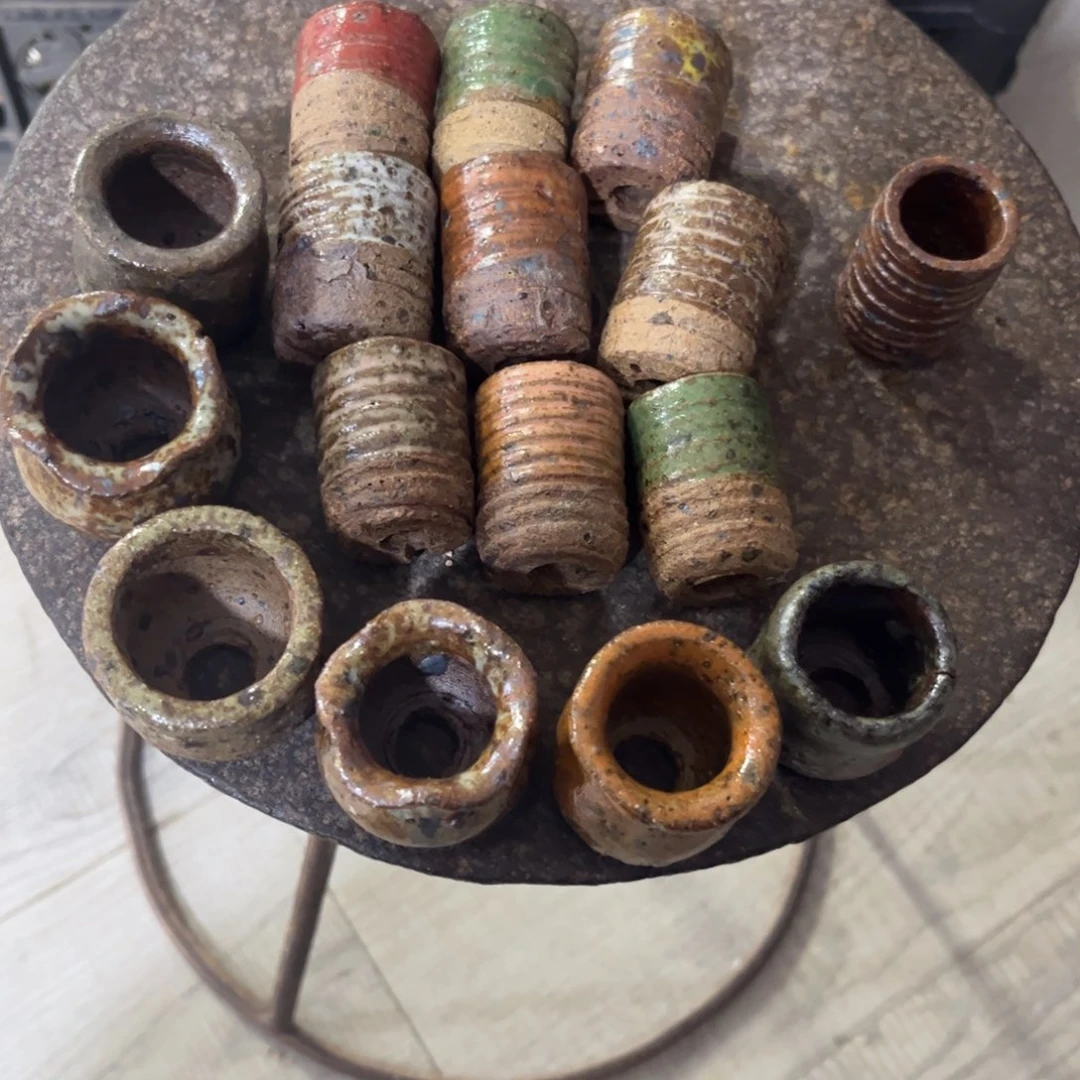 小***了泥塑古镇炻陶花盆