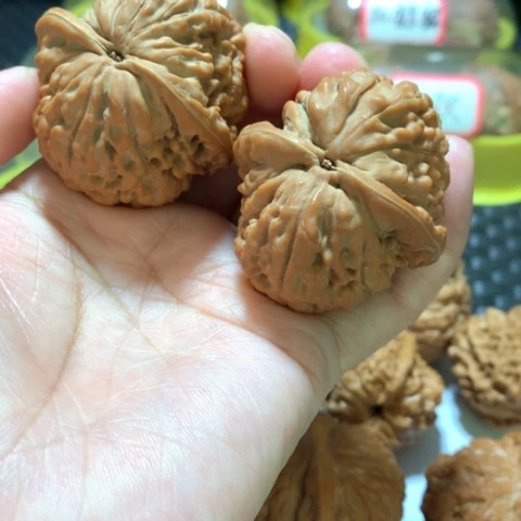 吊坠文玩核桃素*?货头莲花