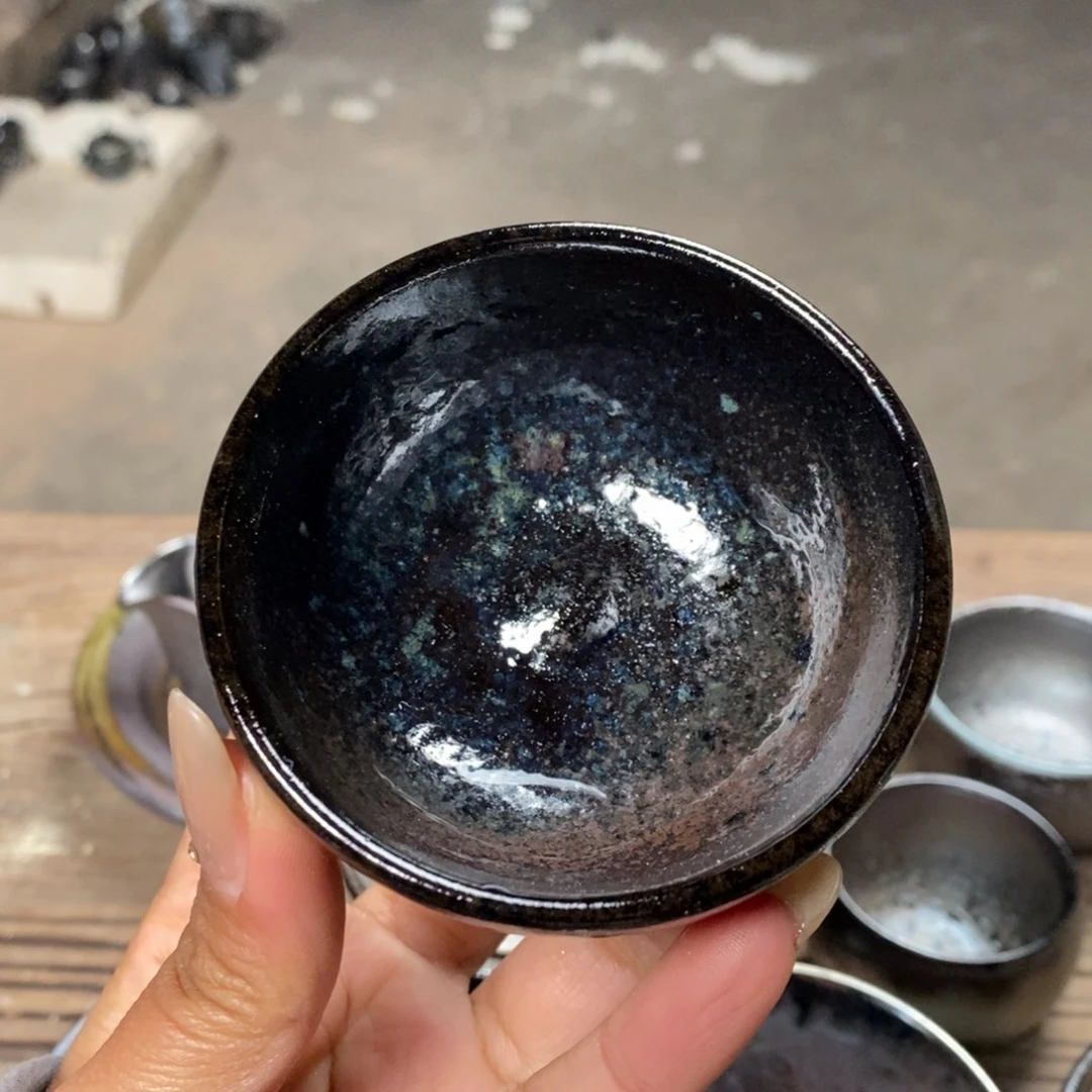 晴***天浪鬼柴烧 无相系列杯 微瑕