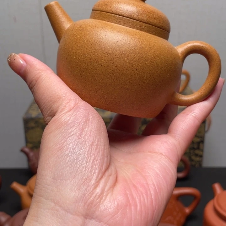 紫砂壶全手工黄金段花块