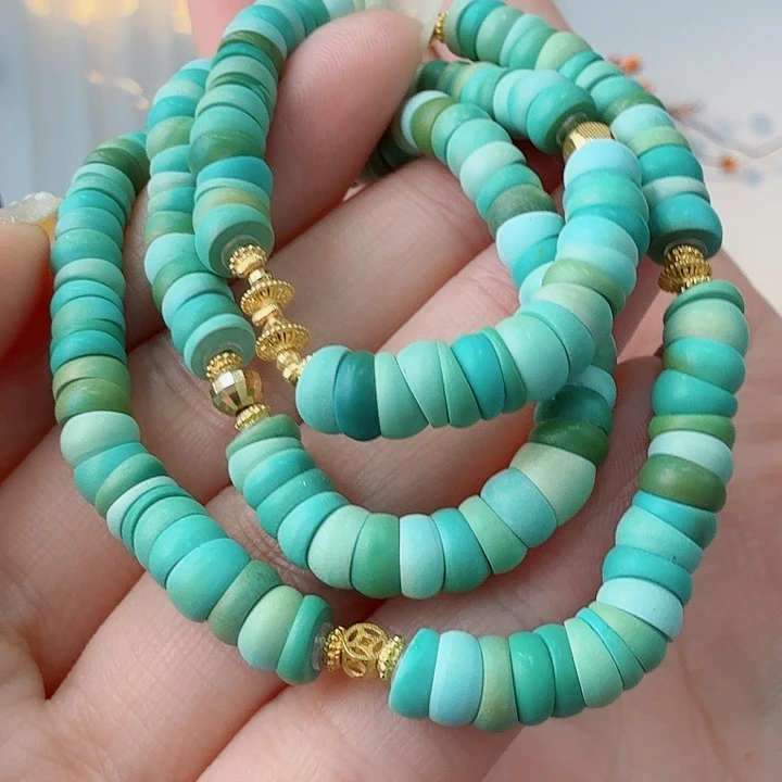 绿松石18K金镶嵌珠宝奇石