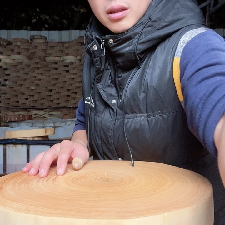 用***娥木A银杏木菜板原木整切