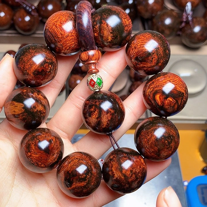 花梨木类手串/手链老挝花梨风化料土埋料2.5