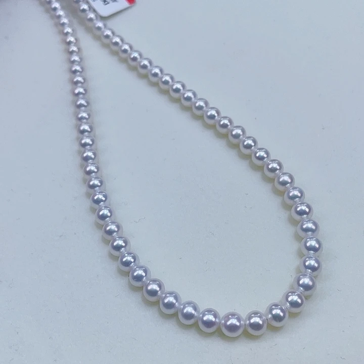 淡水珍珠5.5镜面冷白透亮基本毕业银S925镶嵌