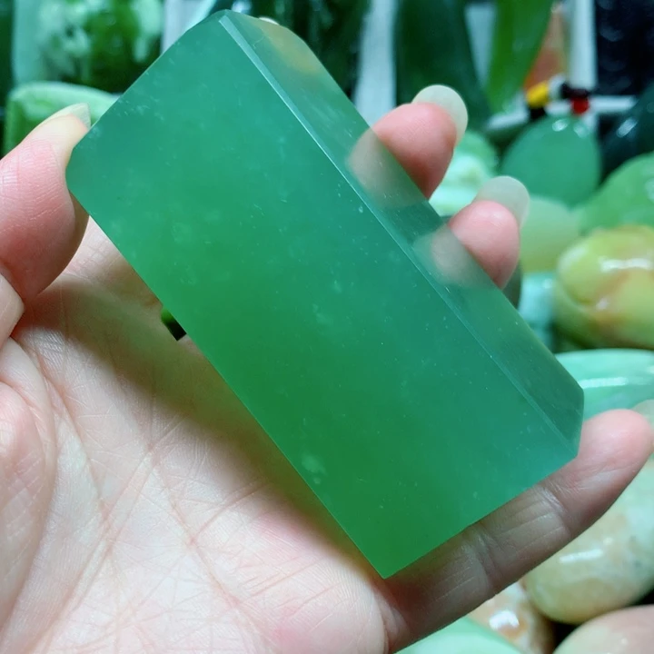 蛇纹石玉未镶嵌手把件