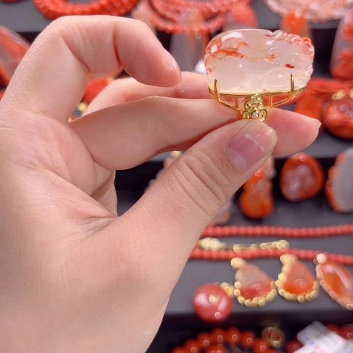 南红玛瑙南红银S925镶嵌