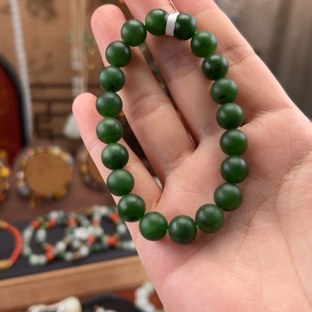 未镶嵌手串和田玉R***灵碧玉手串
