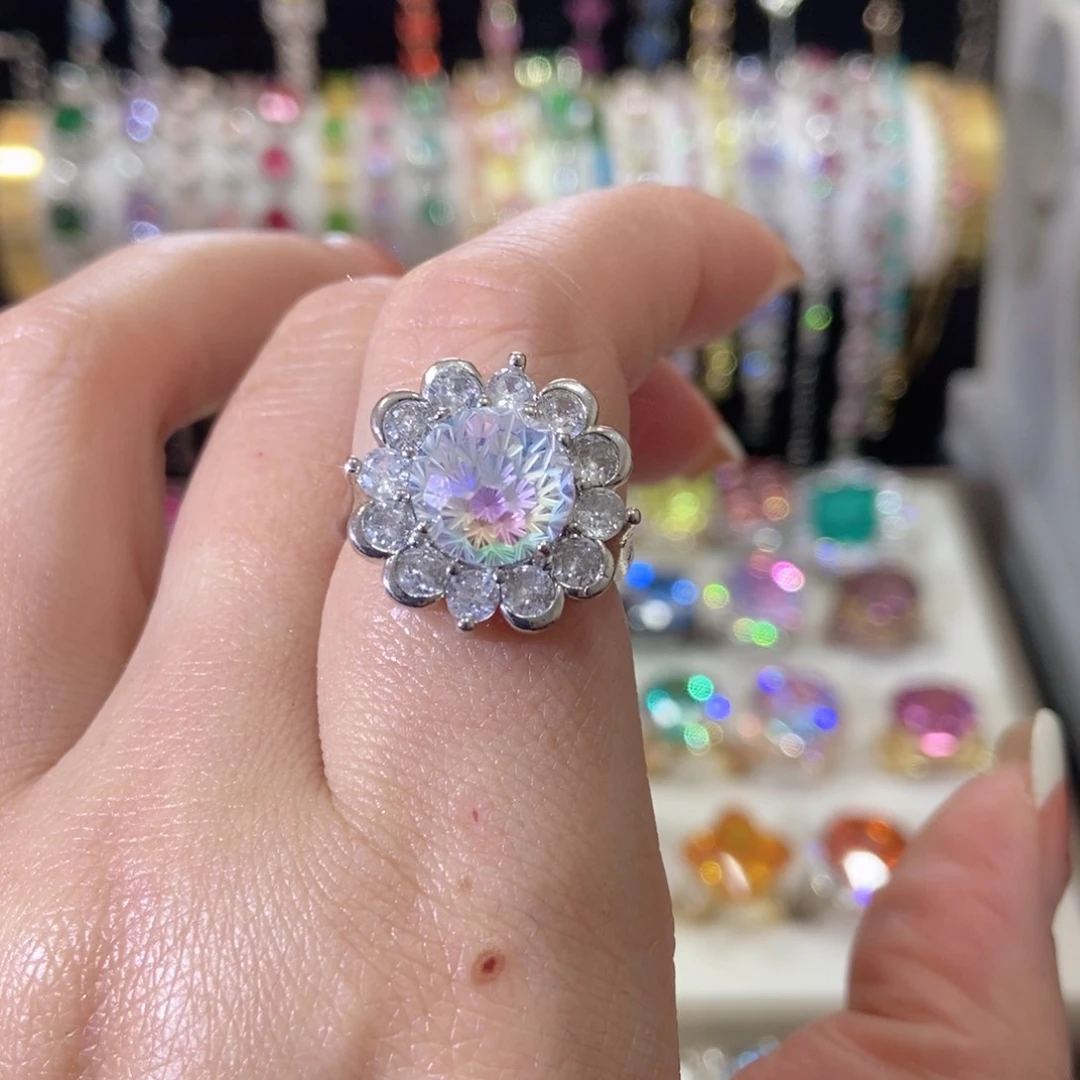 66锆石（处理）戒指