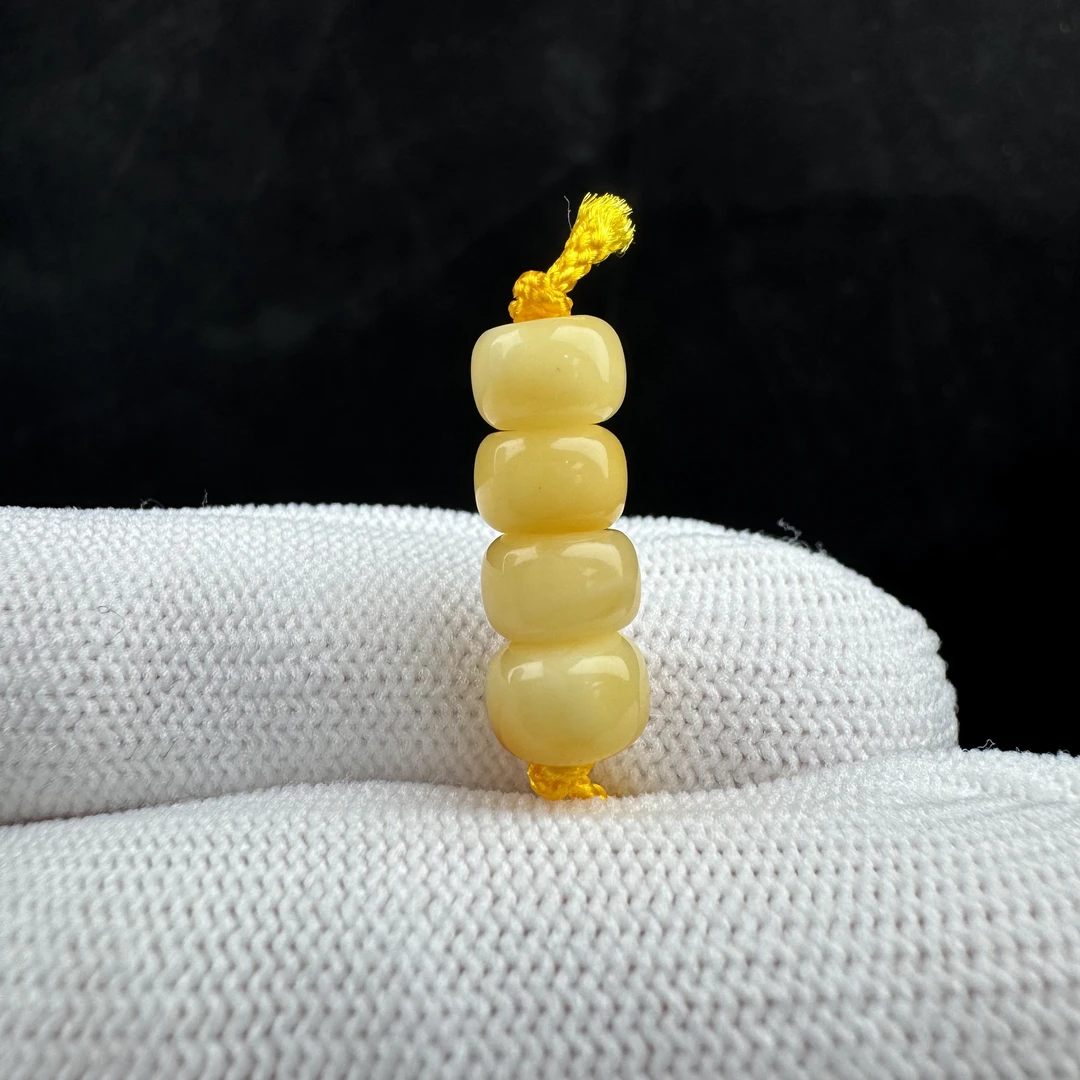 D1358天然蜜蜡 隔珠 7.3mm支持复检