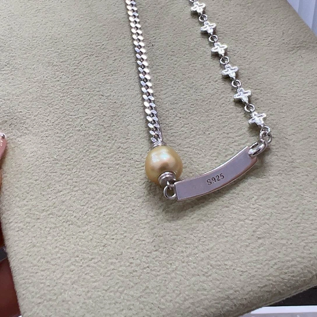 海水珍珠颈饰银S925镶嵌?*遥