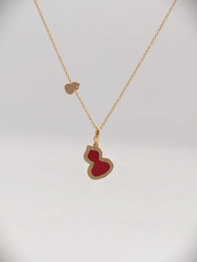 合金锆石项链 大公子经典轻奢气质休闲百搭葫芦项链M1017