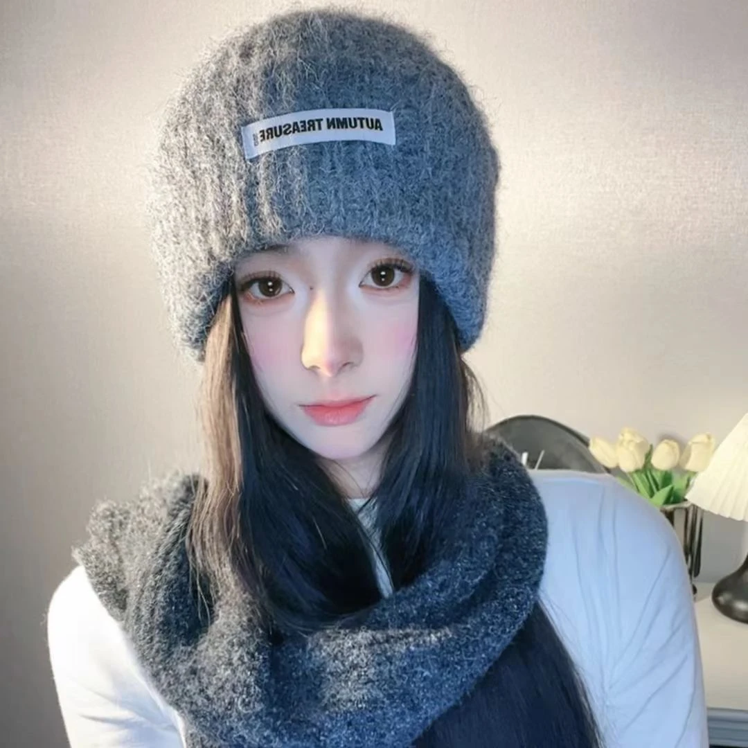 【Lsll】大头围毛线帽女秋冬保暖显脸小休闲针织帽 堆堆帽【甩卖】