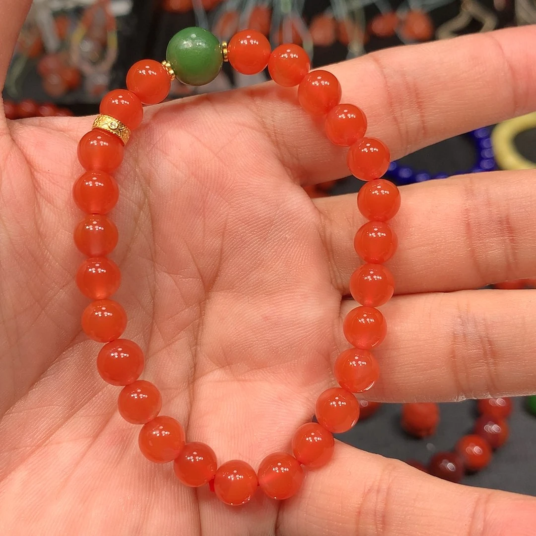 南红玛瑙未镶嵌手链