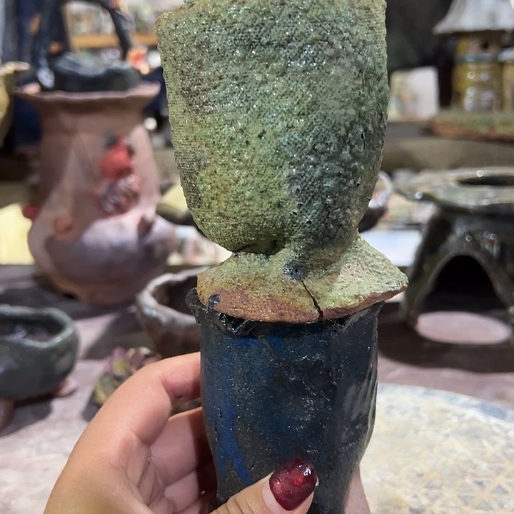 两个盆福利手工粗陶高温陶瓷