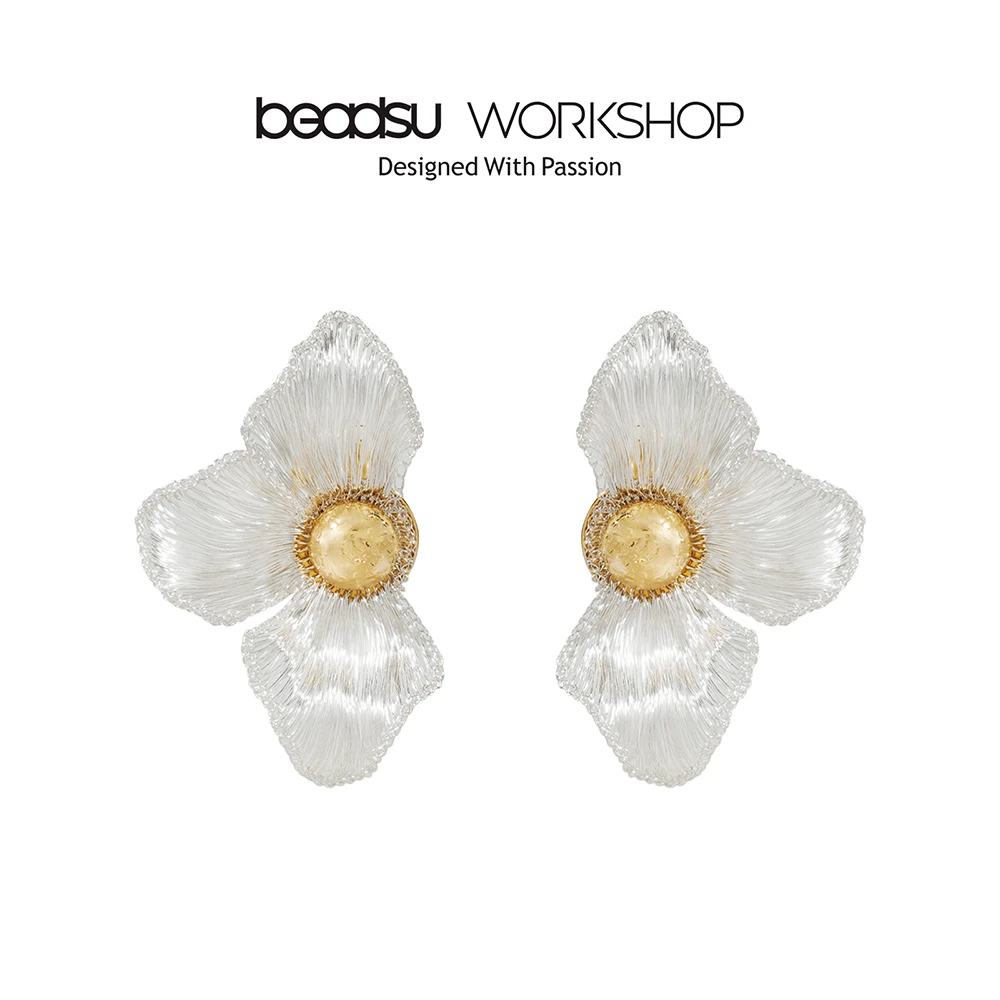 铜合金耳饰 beadsu workshop 植物誌 九冠花耳环 耳针款 WE3293