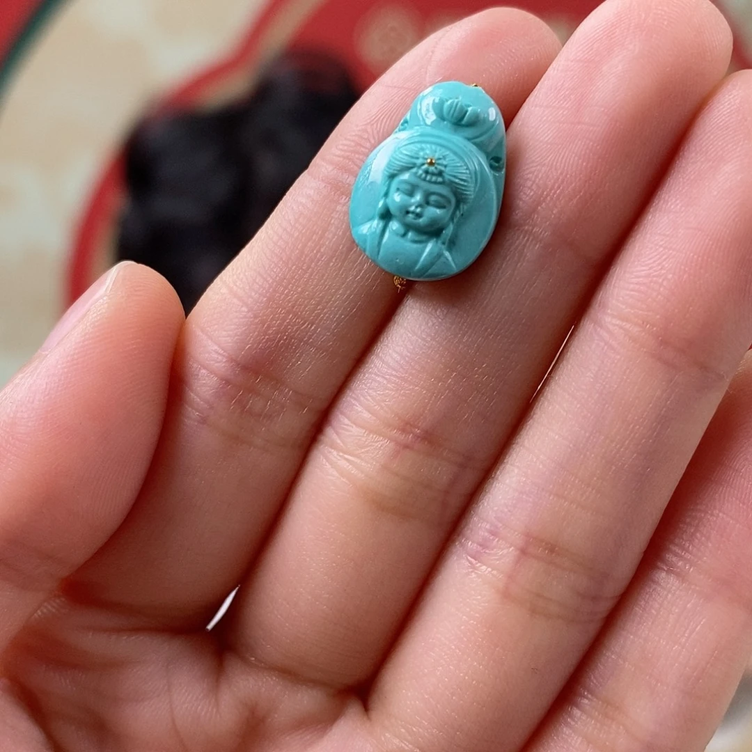 绿松石未镶嵌挂件