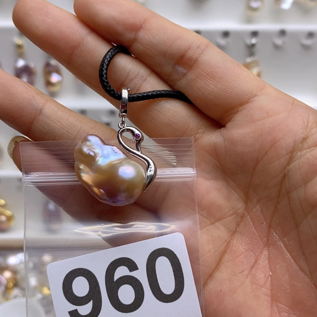 淡水珍珠颈饰银S925镶嵌M****冬960