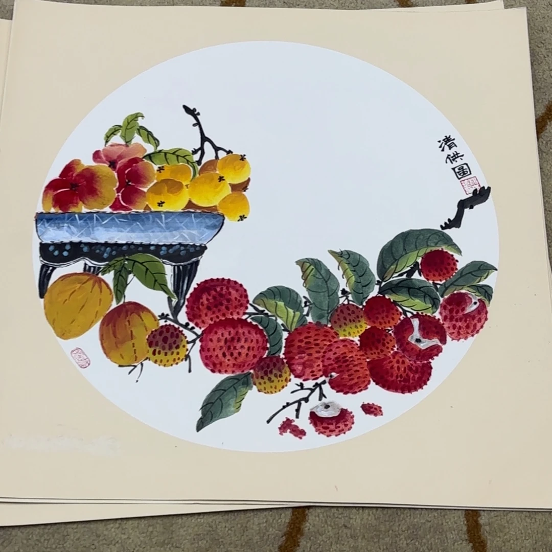 国画50-50卡纸作品艺