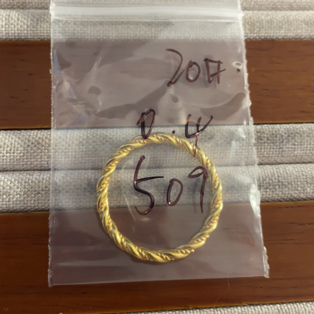 克重0.4 20号 麻花戒指 足金999